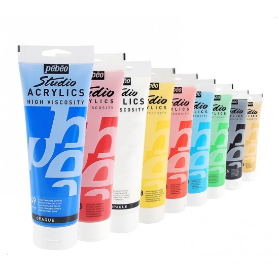250 ML Pébéo Acrylics Studio High Viscosity 9 Colors